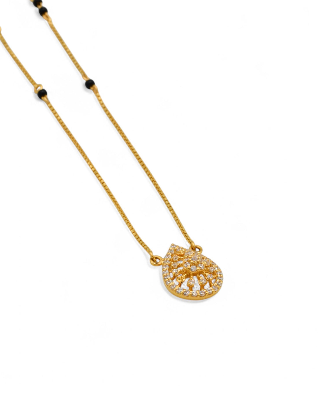 22ct Gold CZ Mangal Sutra - Roop Darshan