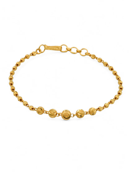 22ct Gold Ball Ladies Bracelet - Roop Darshan