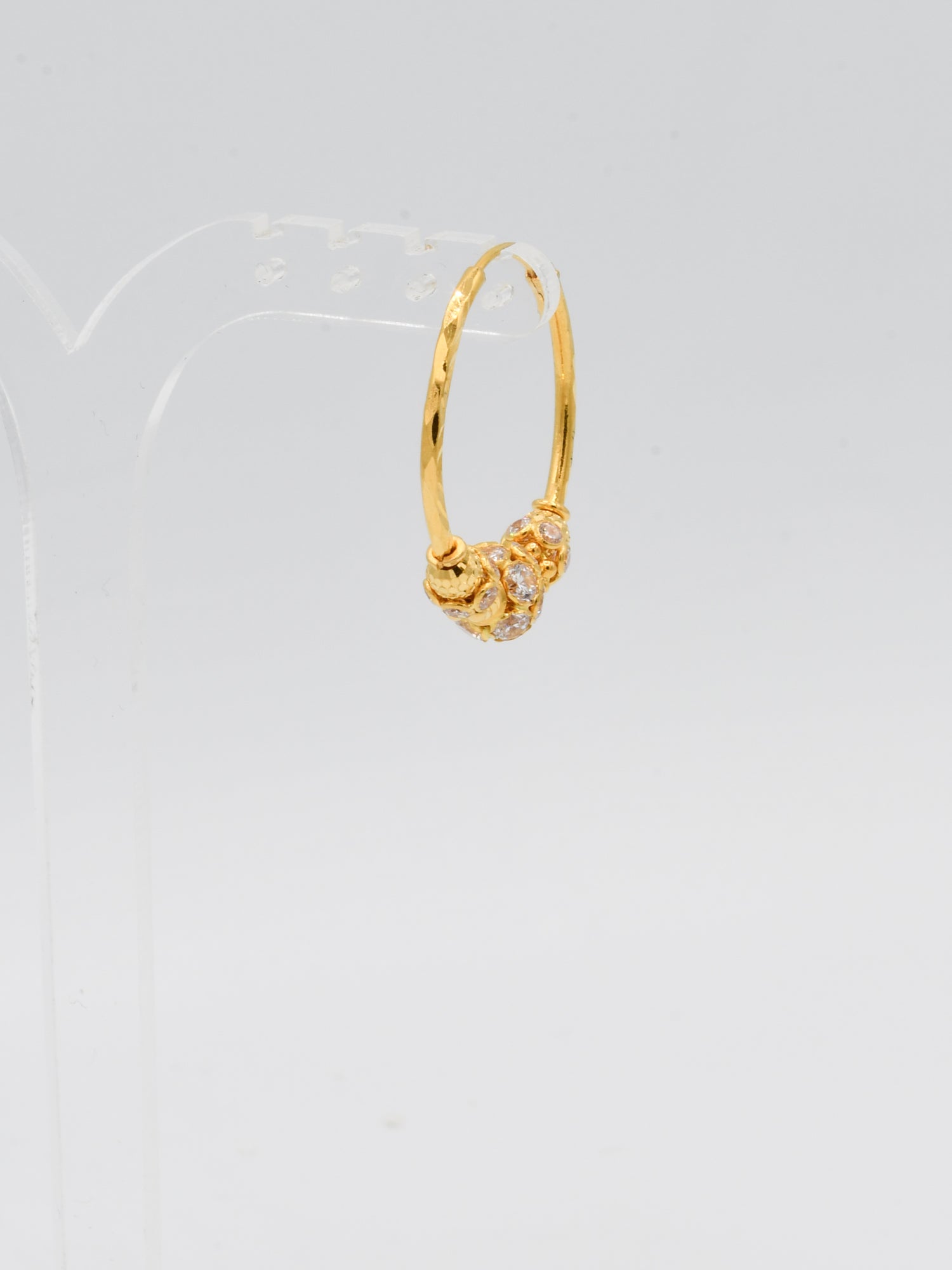 22ct Gold CZ Ball Bali