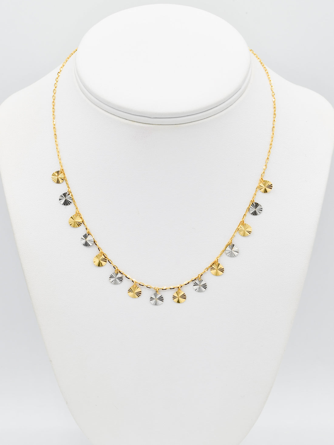 22ct Gold Two Tone Charms Necklace Set