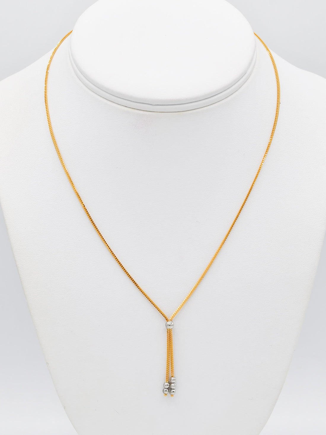 22ct Gold Two Tone Ball Neckalce Set