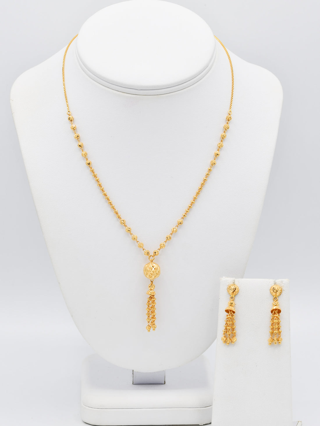 22ct Gold Ball Necklace Set