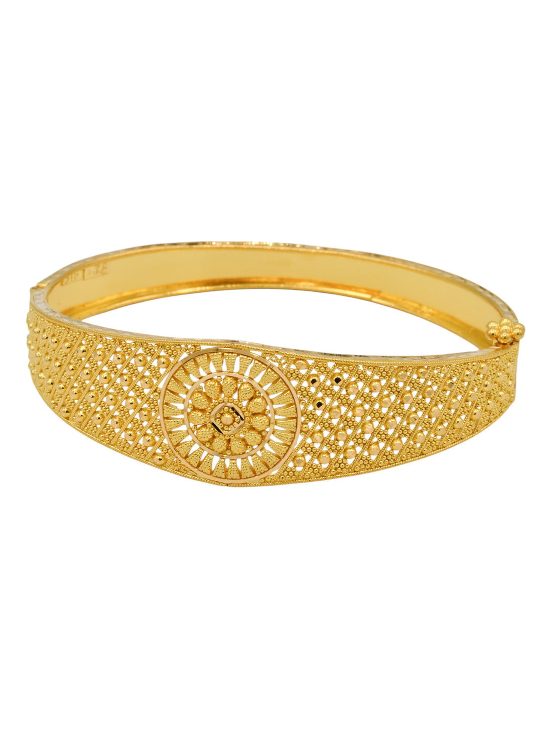 22ct Gold Filigree Screw Bangle - Roop Darshan
