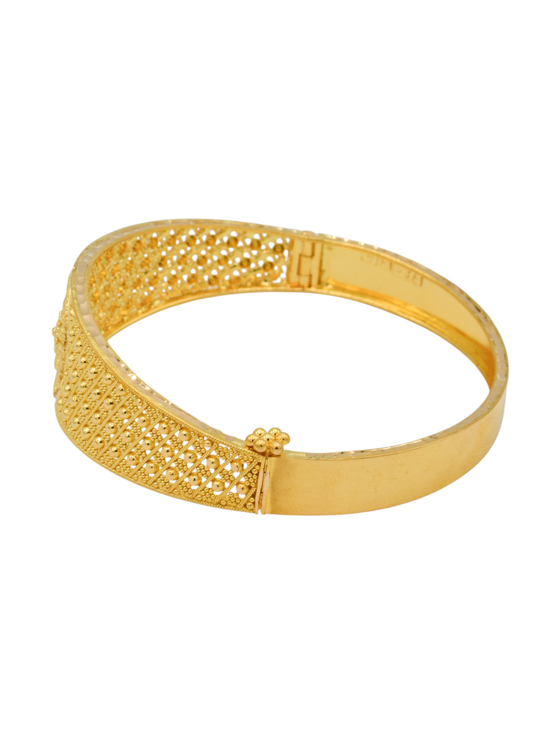 22ct Gold Filigree Screw Bangle - Roop Darshan