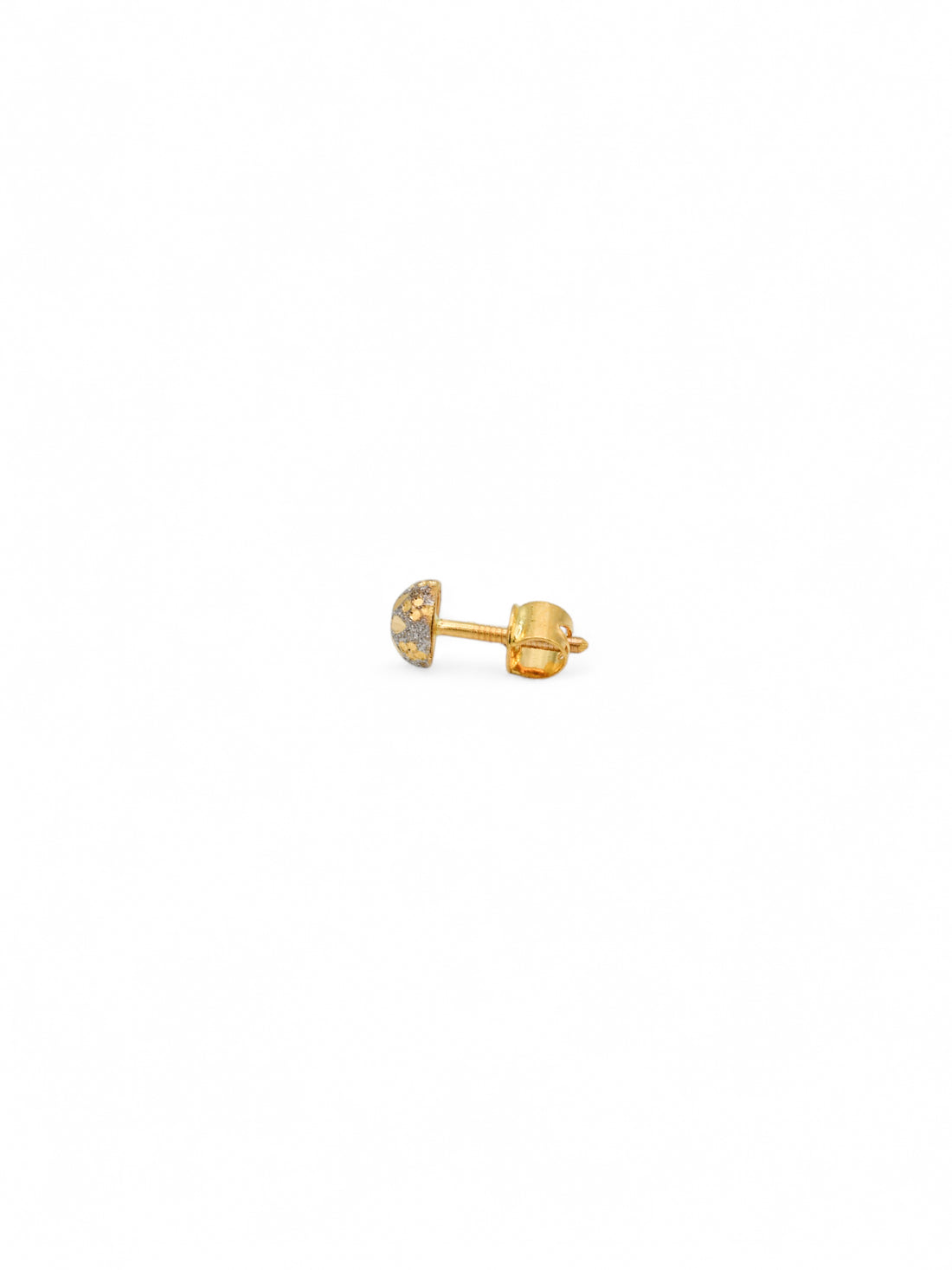 22ct Gold Two Tone Stud Earrings - Roop Darshan