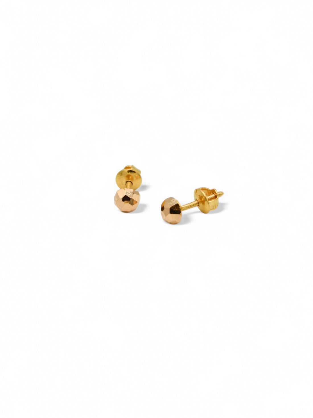 22ct Gold Ball Stud Earrings - Roop Darshan