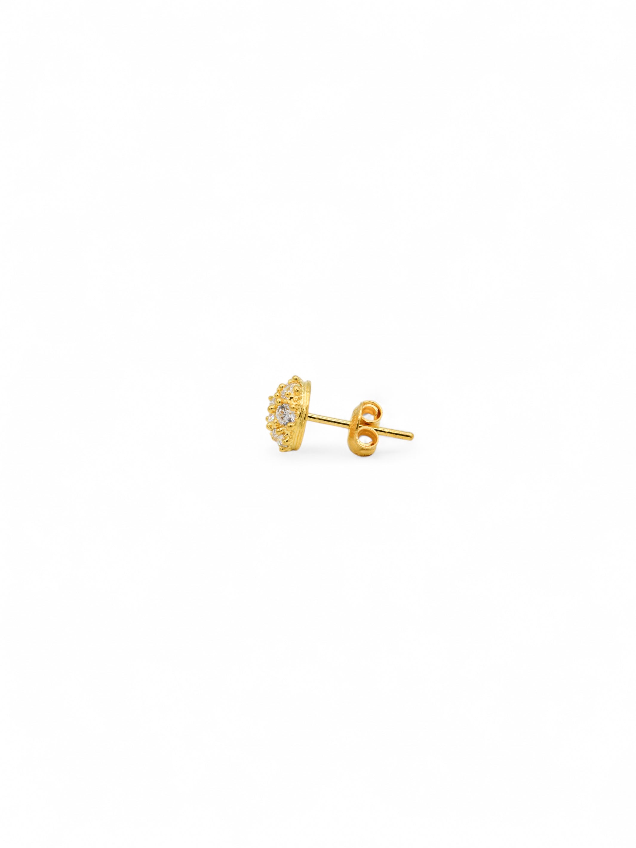 22ct Gold CZ Stud Earrings - Roop Darshan