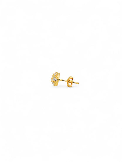 22ct Gold CZ Stud Earrings - Roop Darshan