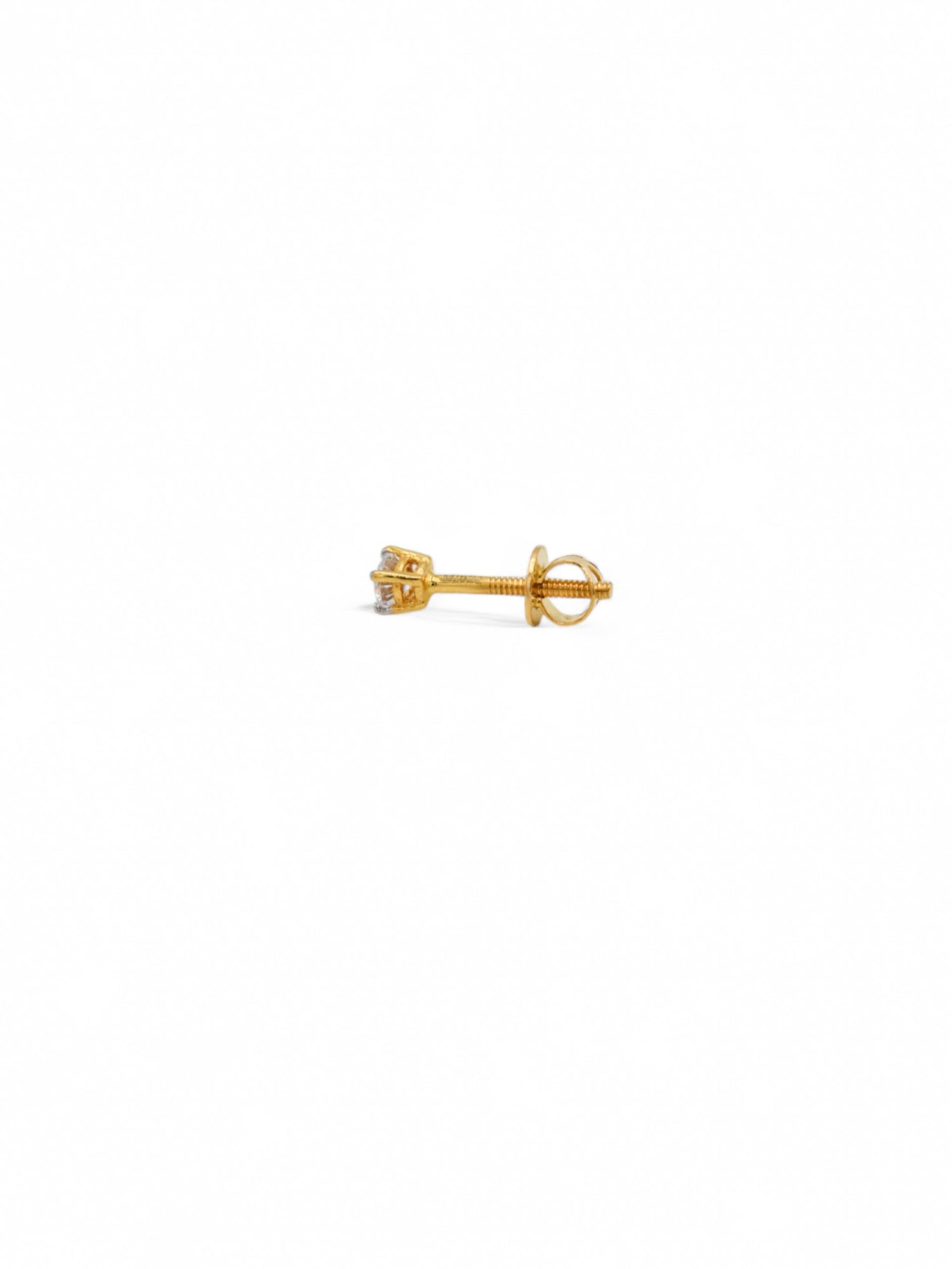 22ct Gold CZ Stud Earrings - Roop Darshan