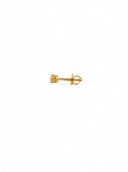 22ct Gold CZ Stud Earrings - Roop Darshan
