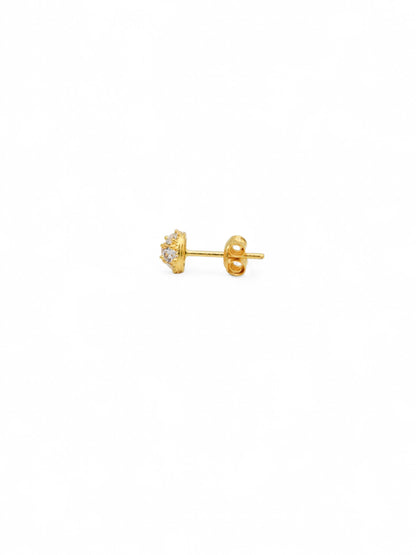 22ct Gold CZ Stud Earrings - Roop Darshan