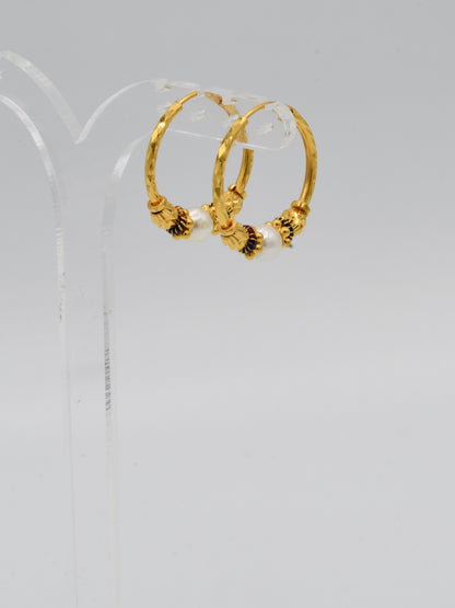 22ct Gold Pearl Minakari Bali - Roop Darshan