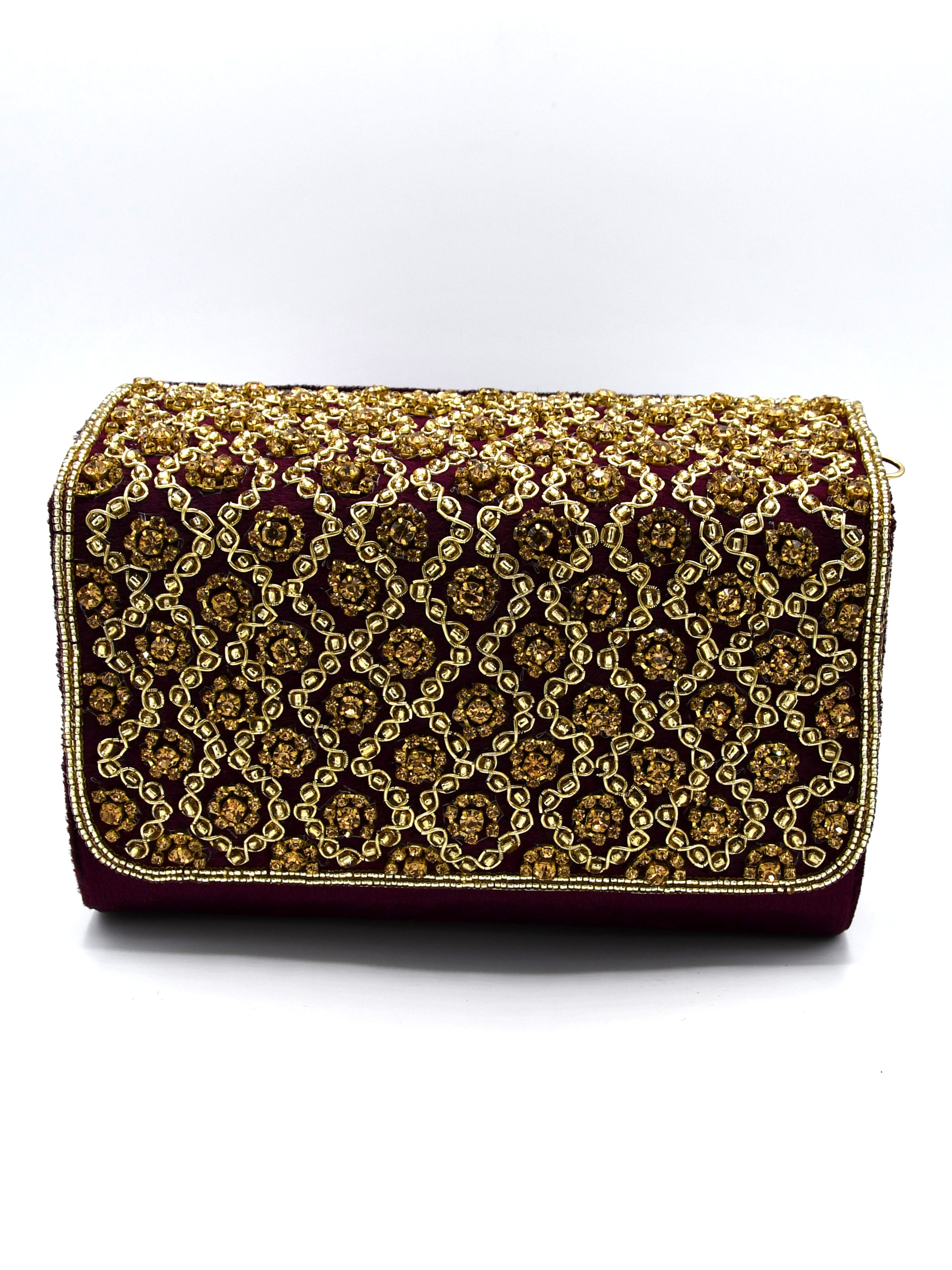 Ladies Fancy Stone Work Handbag - Roop Darshan