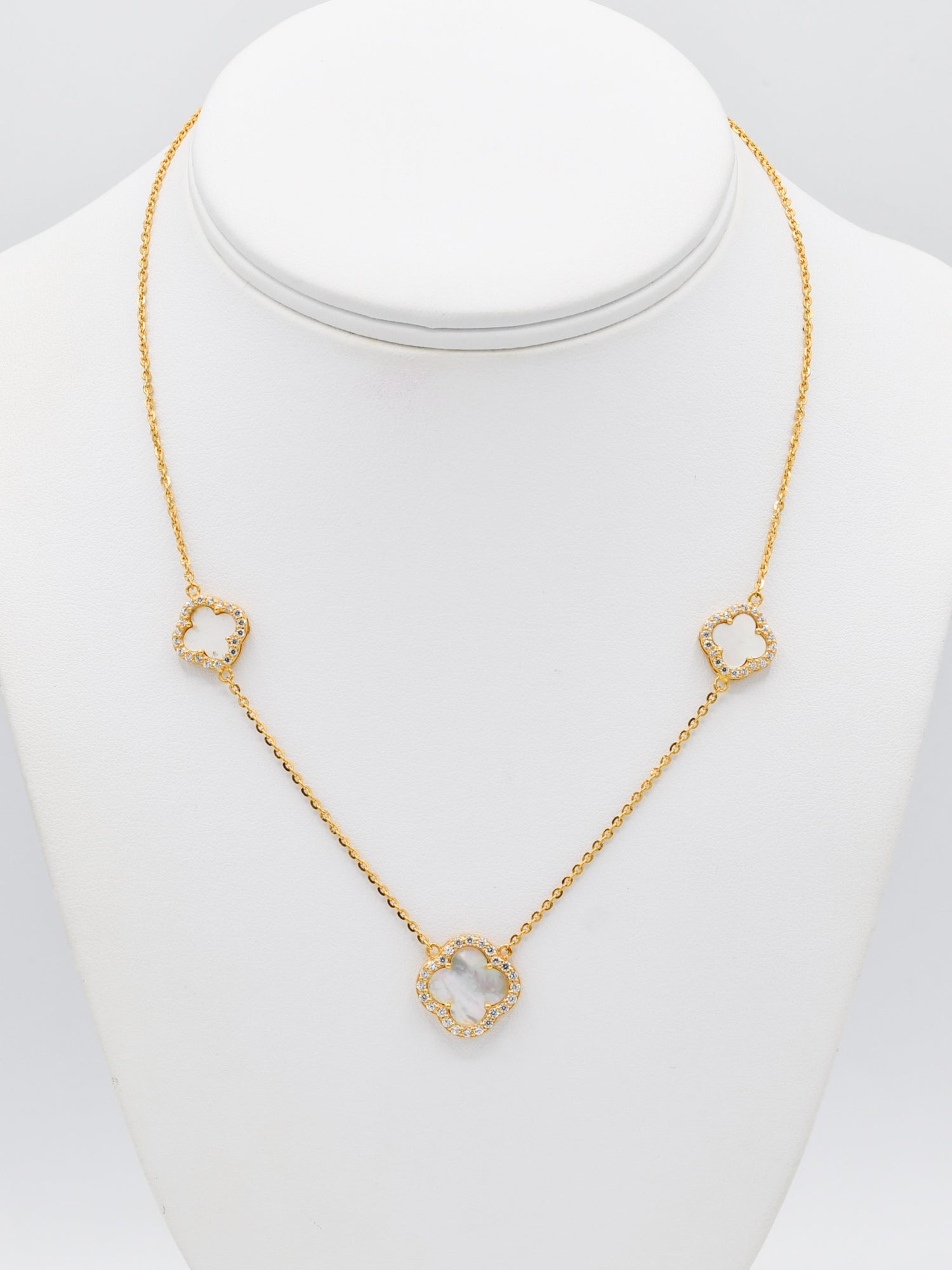 22ct Gold CZ Necklace Set - Roop Darshan