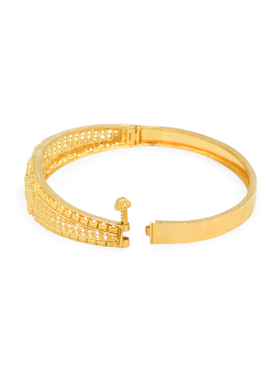 22ct Gold Filigree Screw Bangle - Roop Darshan