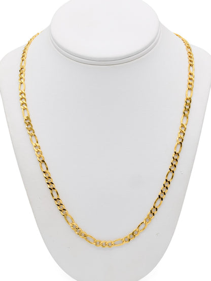 22ct Gold Hollow Figaro Chain - Roop Darshan