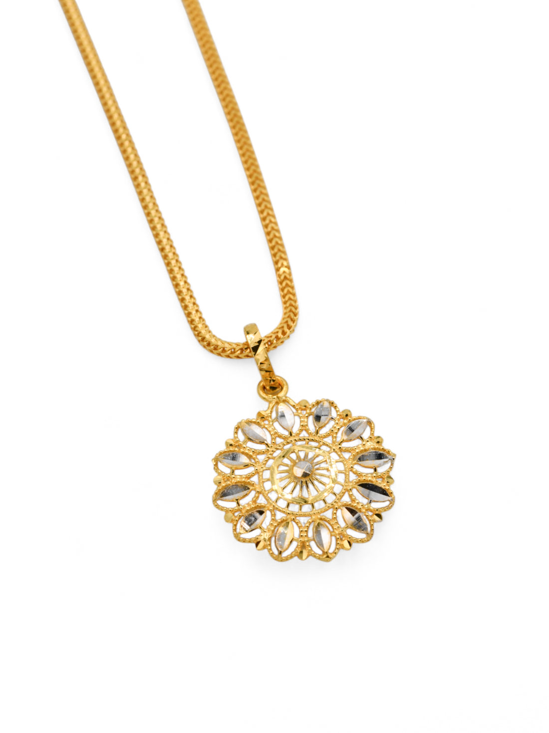 22ct Gold Two Tone Pendant - Roop Darshan