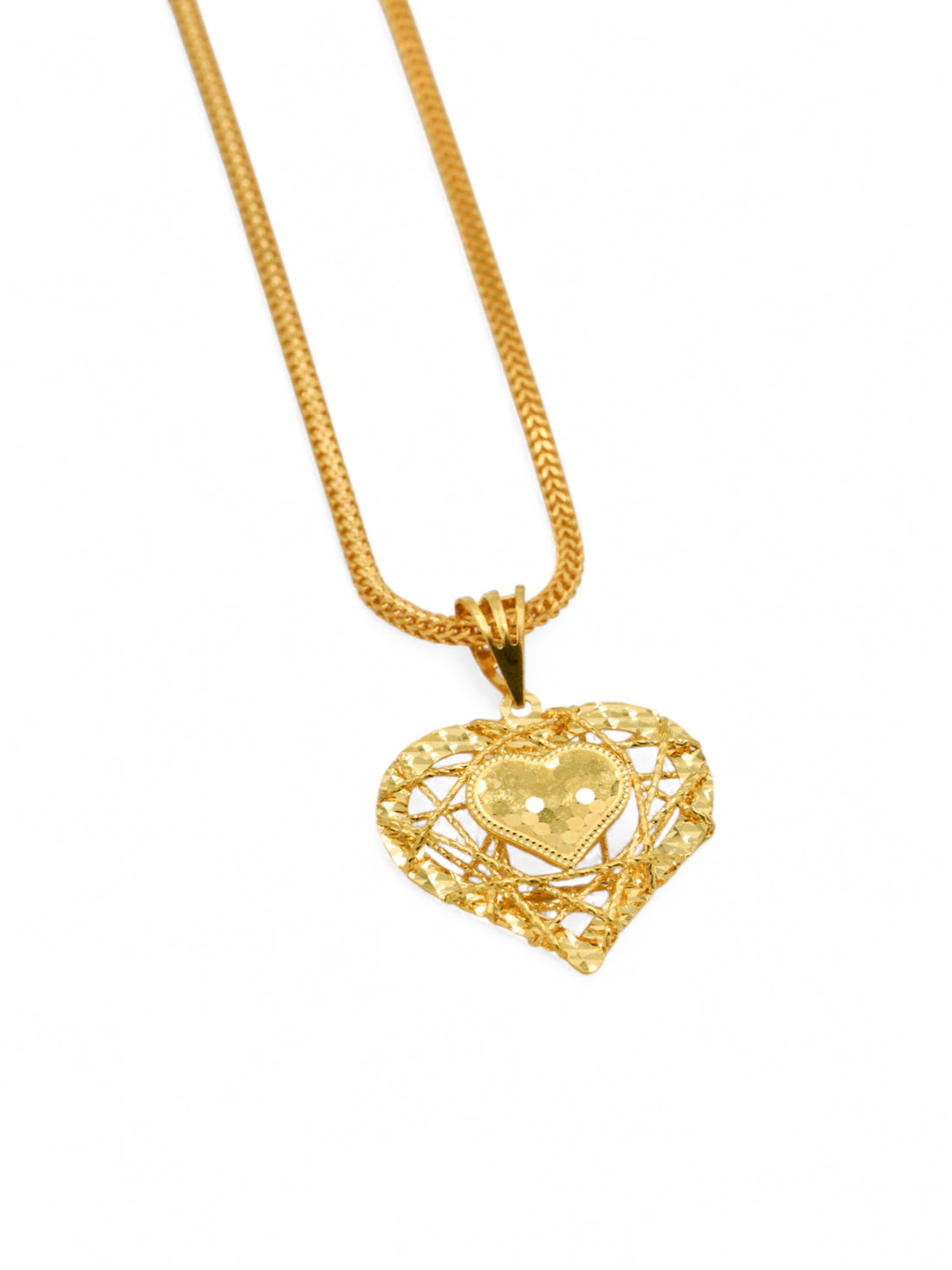 22ct Gold Heart Pendant - Roop Darshan