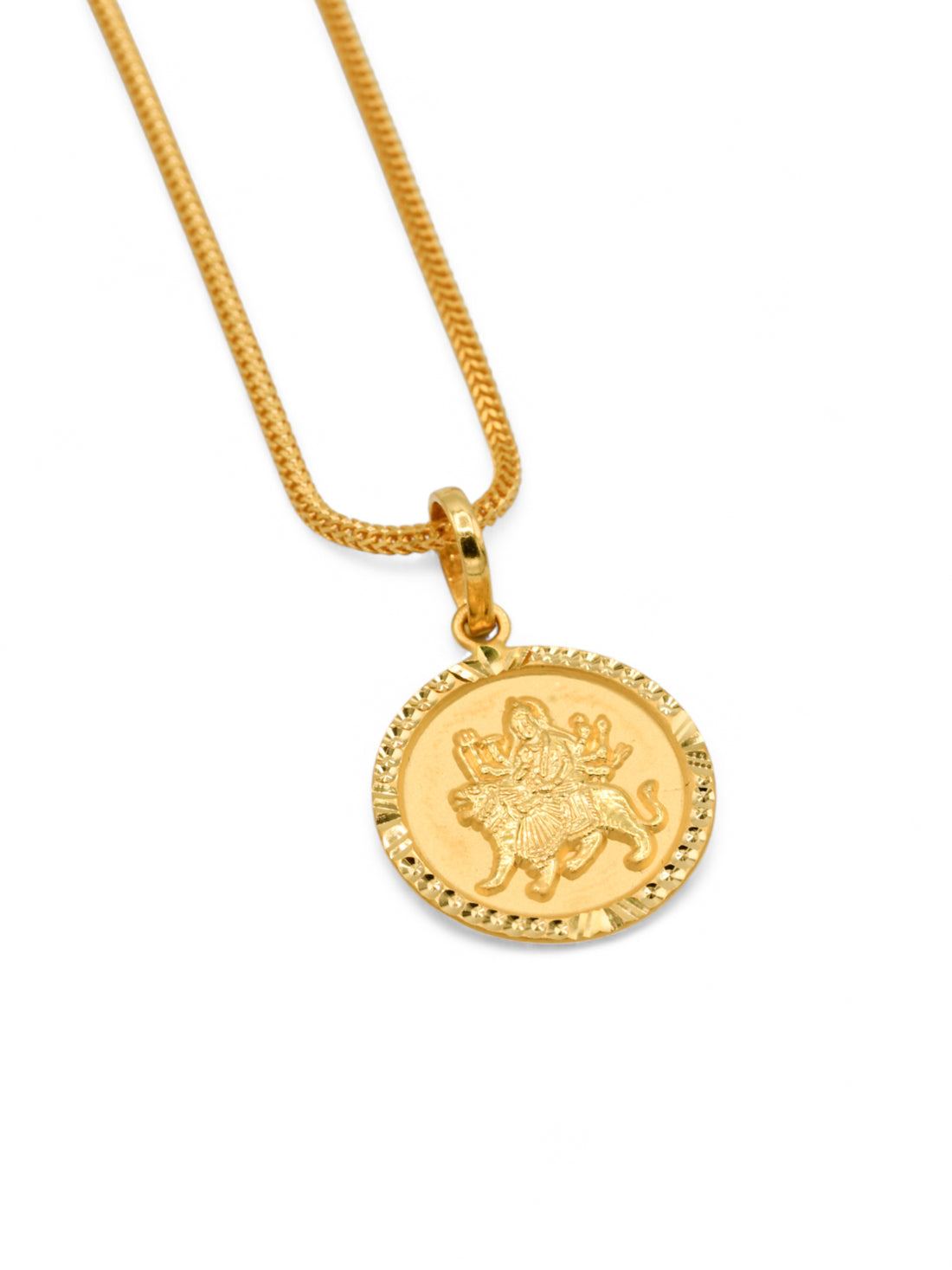 22ct Gold Durga Mata Pendant - Roop Darshan