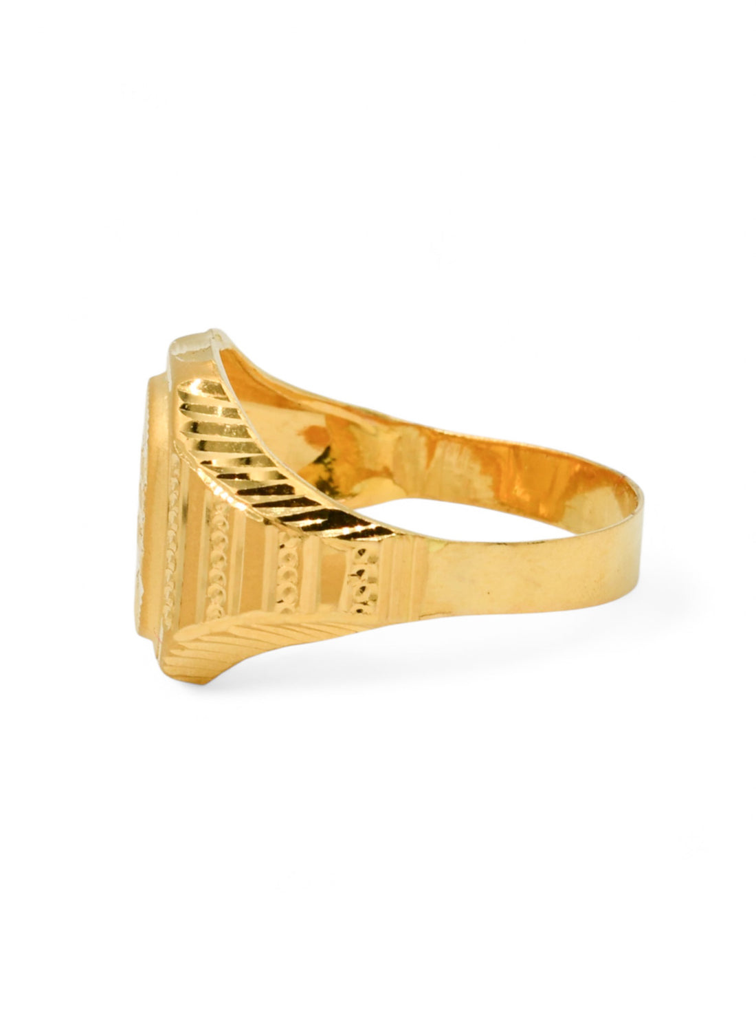 22ct Gold Hollow Mens Ring - Roop Darshan