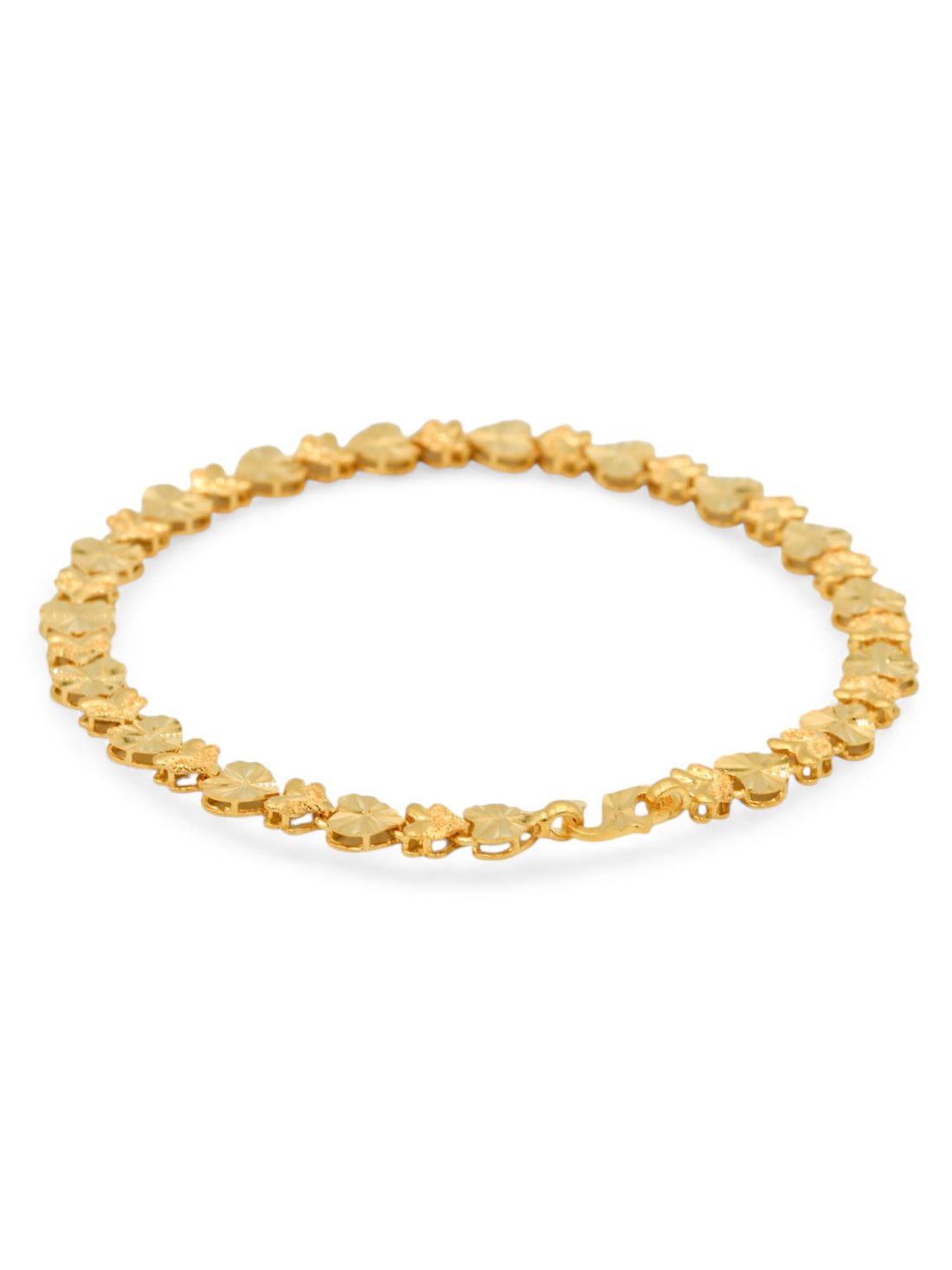 22ct Gold Heart Ladies Bracelet - Roop Darshan