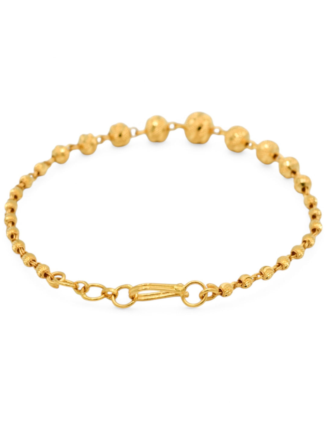 22ct Gold Ball Ladies Bracelet - Roop Darshan
