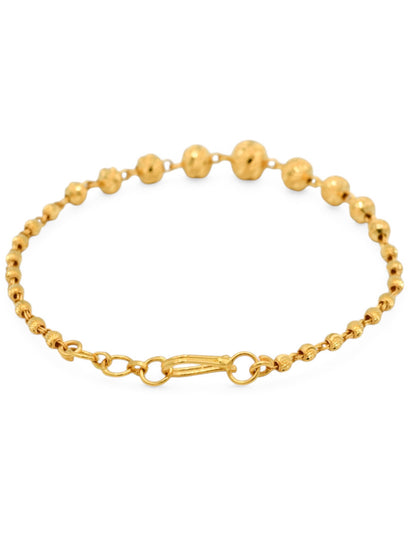 22ct Gold Ball Ladies Bracelet - Roop Darshan