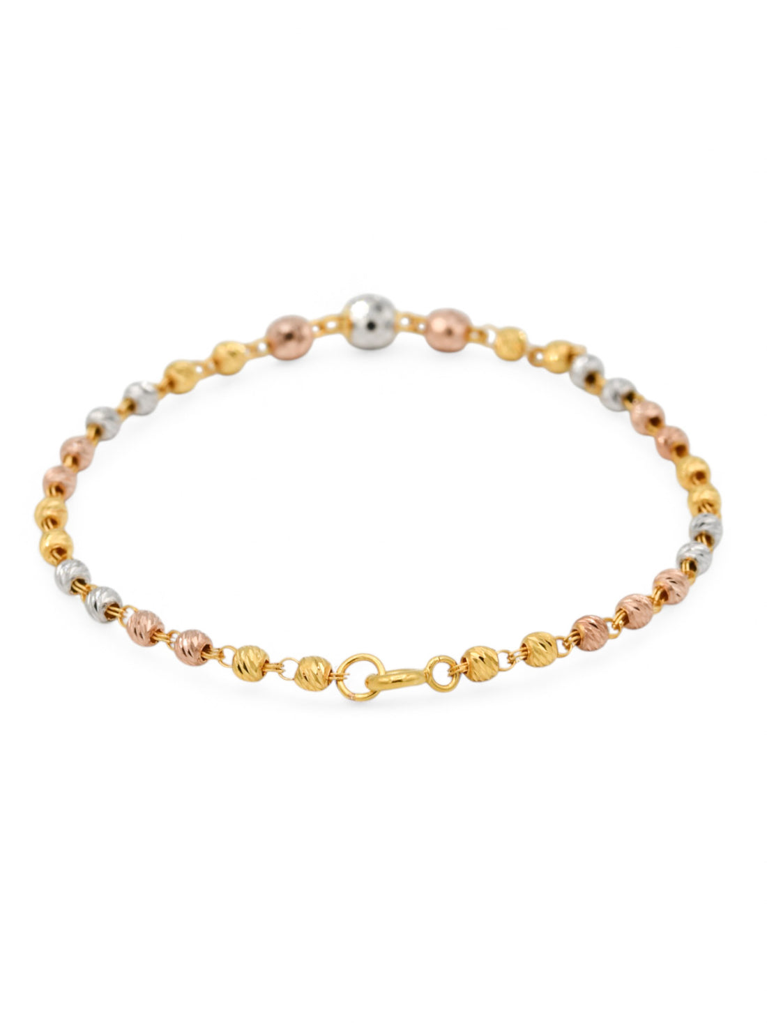 22ct Rose Gold Ball Ladies Bracelet - Roop Darshan