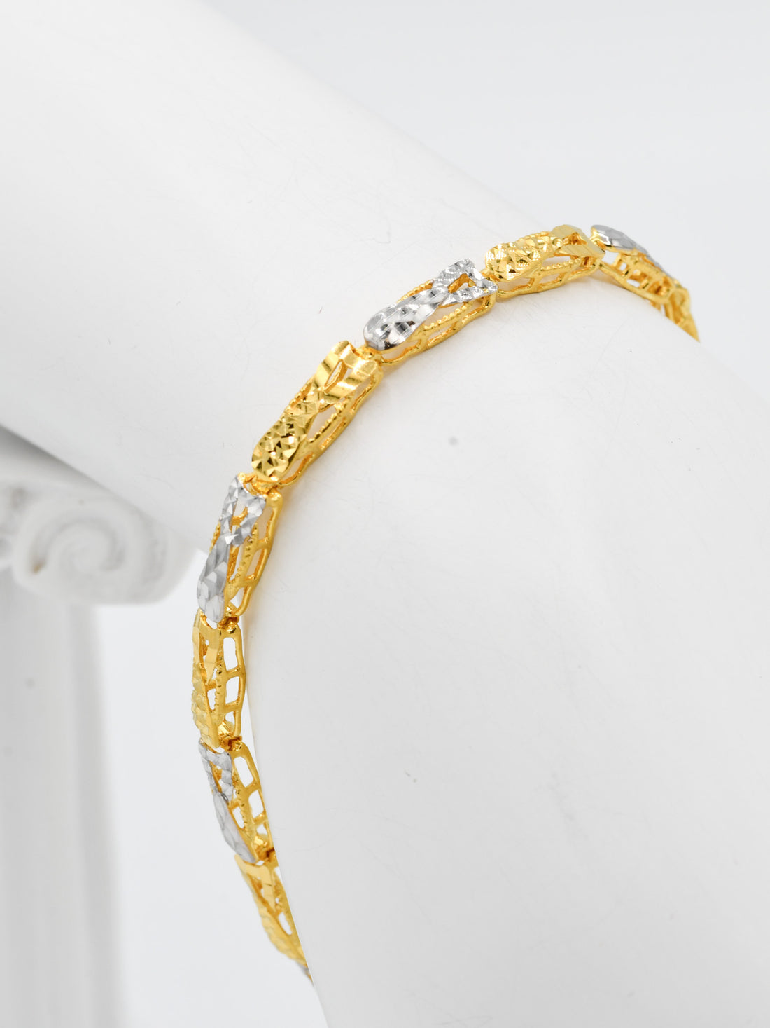 22ct Gold Two Tone Ladies Bracelet - Roop Darshan