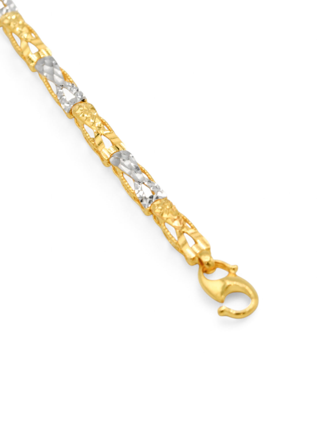 22ct Gold Two Tone Ladies Bracelet - Roop Darshan