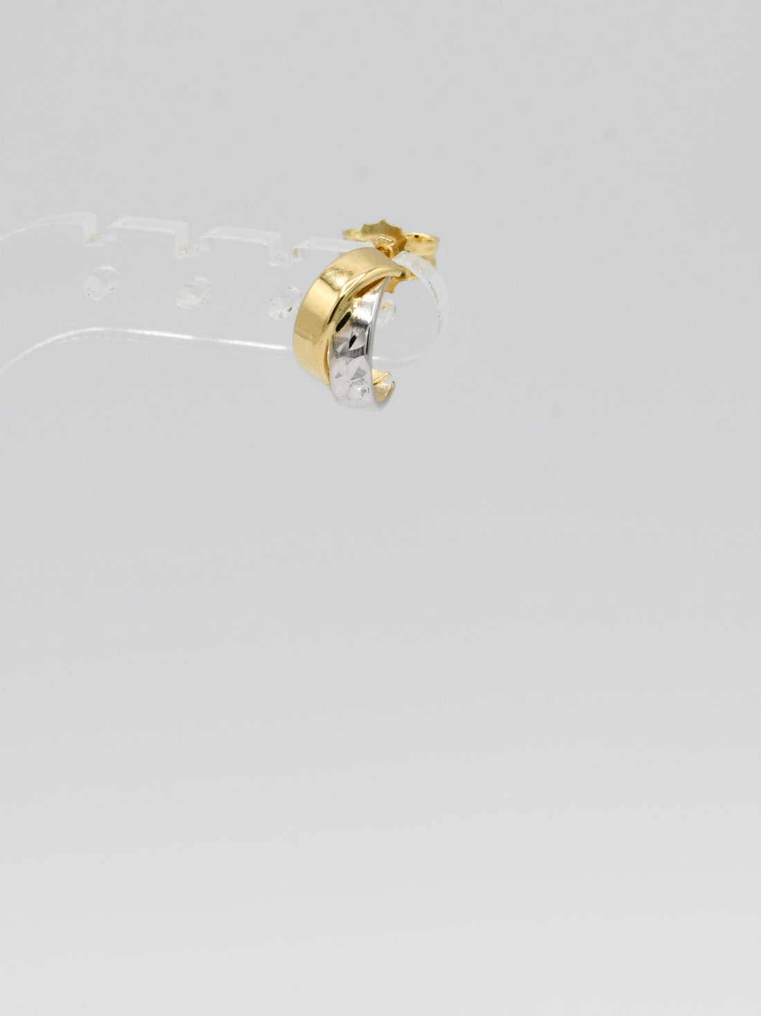 18ct Gold Two Tone Stud Earrings - Roop Darshan