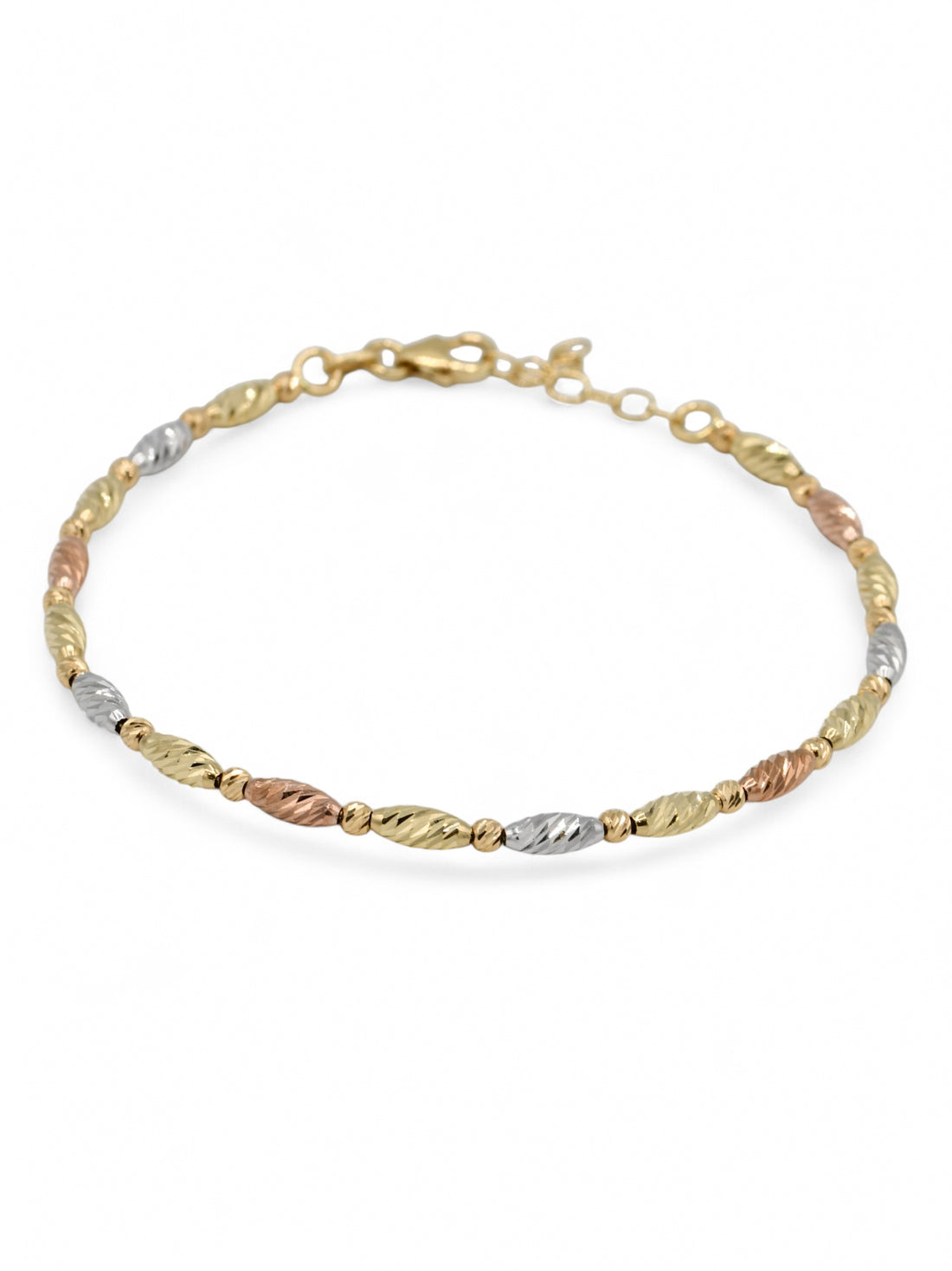 18ct Rose Gold Two Tone Ladies Bracelet - Roop Darshan