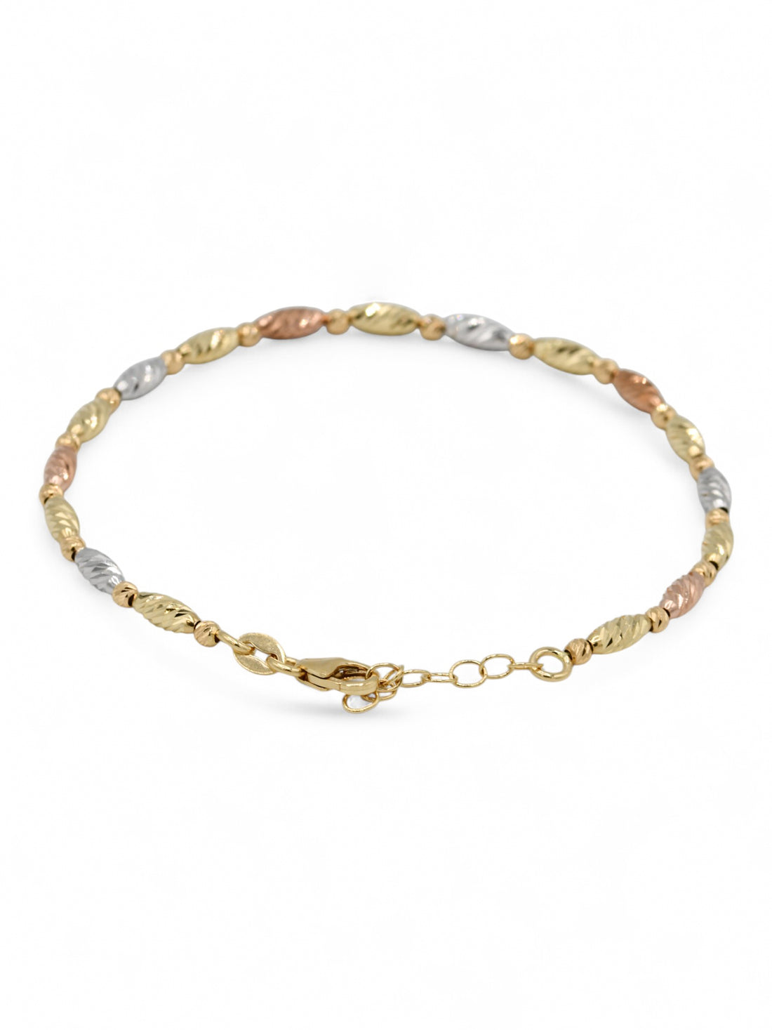 18ct Rose Gold Two Tone Ladies Bracelet - Roop Darshan