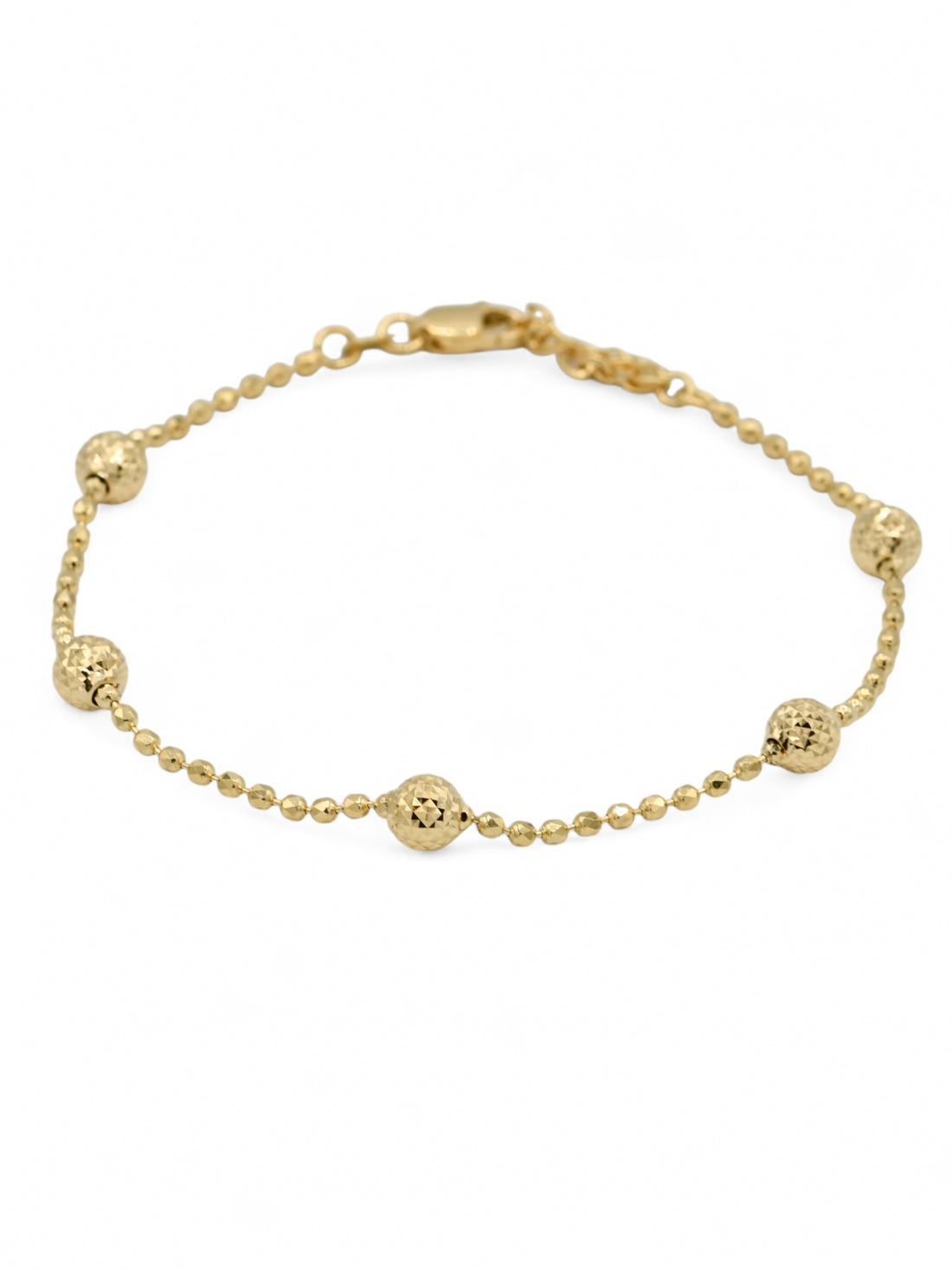 18ct Gold Ball Ladies Bracelet - Roop Darshan
