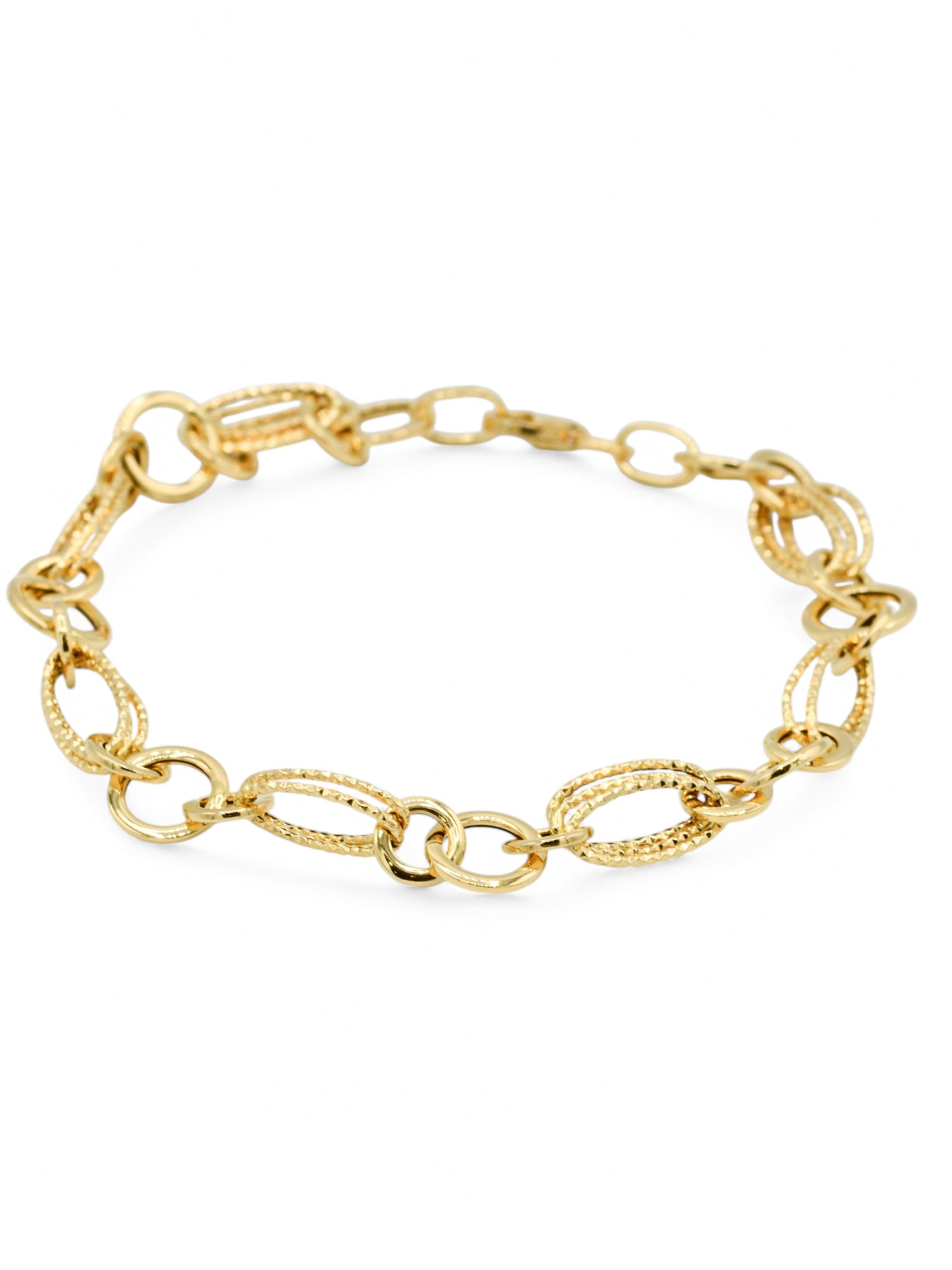 18ct Gold Hollow Link Bracelet