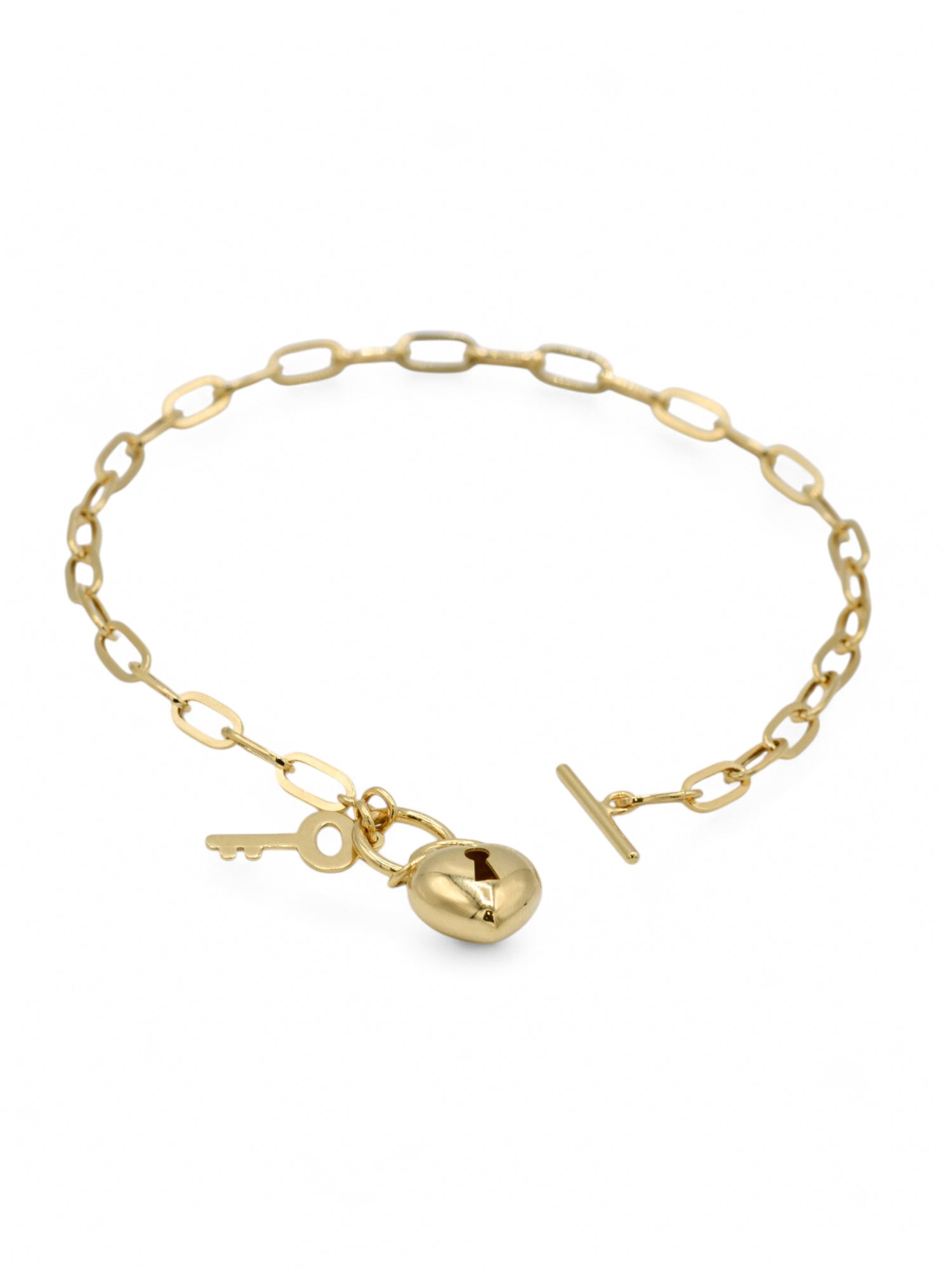 18ct Gold Paper Clip Ladies Bracelet