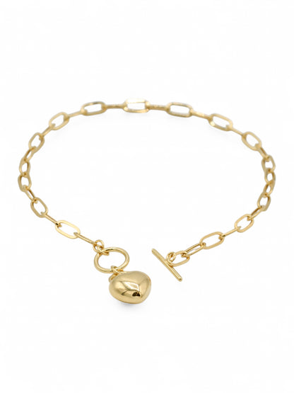 18ct Gold Paper Clip Ladies Bracelet - Roop Darshan