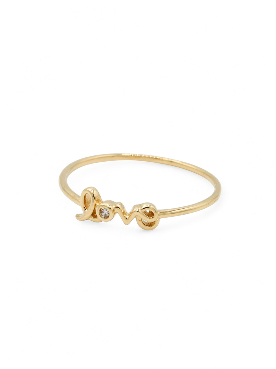 18ct Gold Love CZ Ladies Ring - Roop Darshan