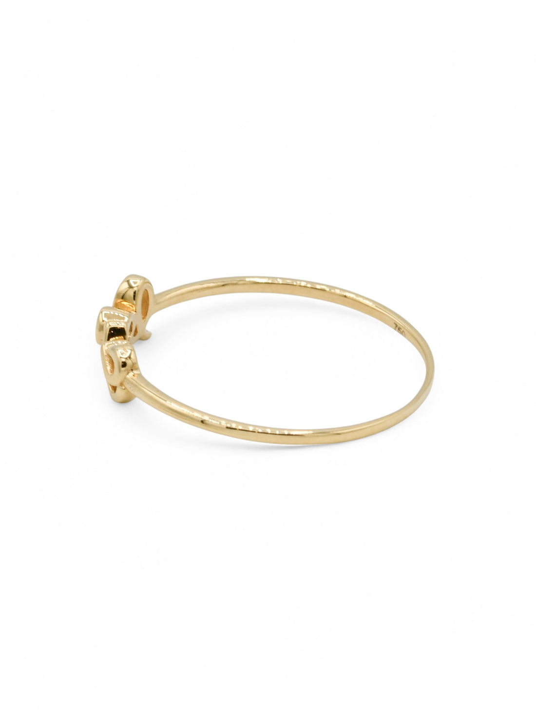 18ct Gold Love Blue CZ Ladies Ring - Roop Darshan