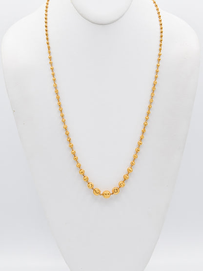 22ct Gold Ball Fancy Chain - Roop Darshan