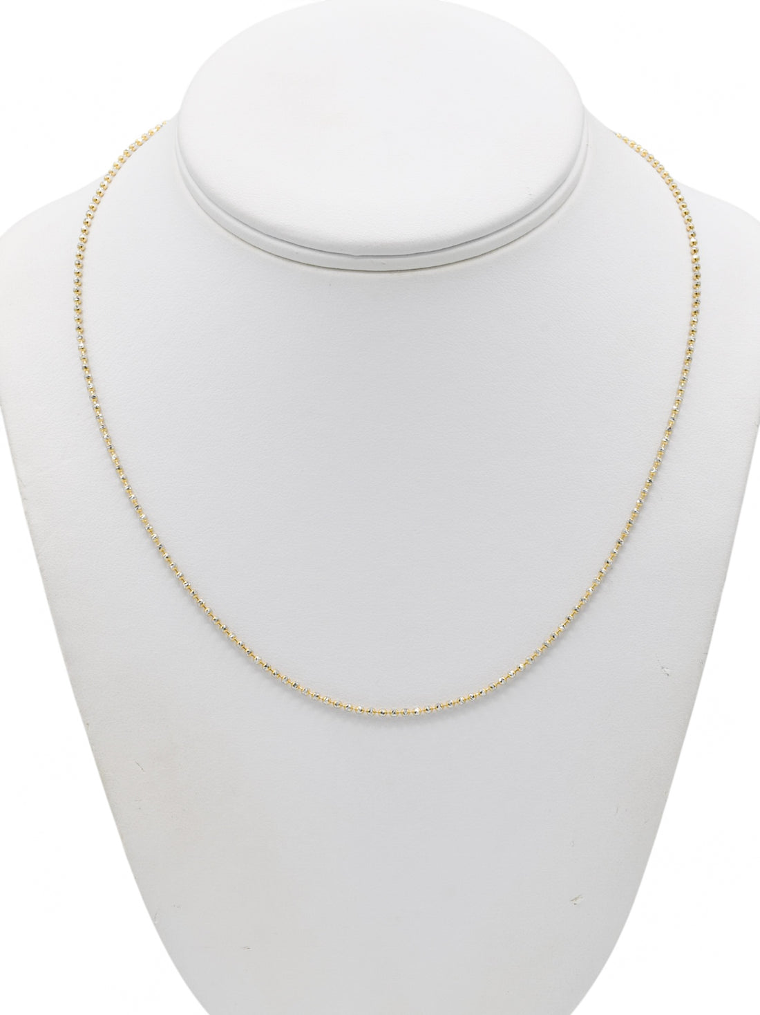 18ct Gold Two Tone Ball Chain - Roop Darshan