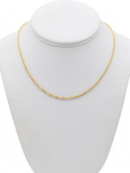 18ct Gold Hollow Rope Chain