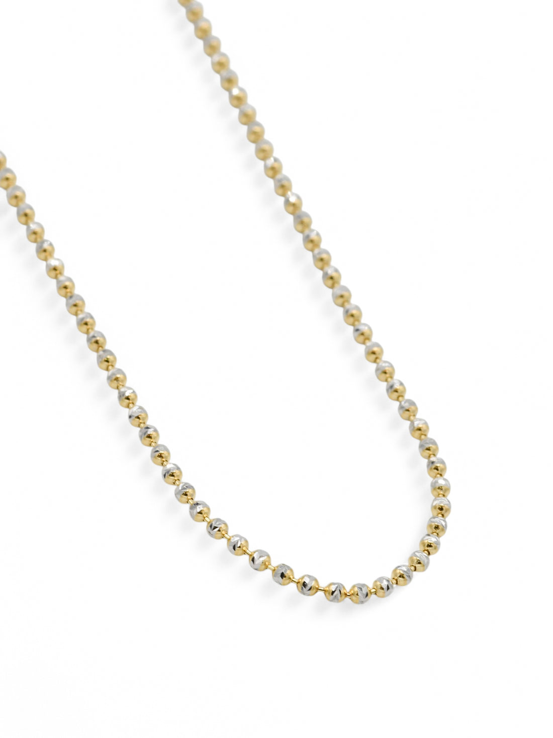 18ct Gold Two Tone Ball Chain - Roop Darshan