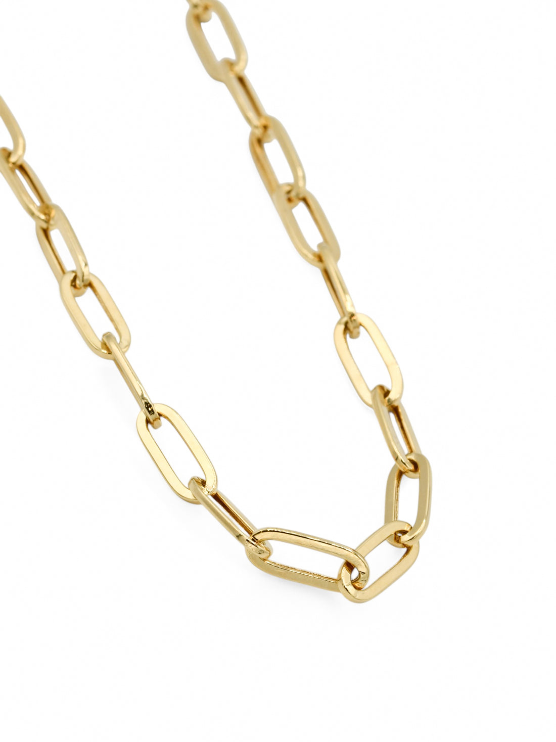 18ct Gold Paperclip Chain - Roop Darshan