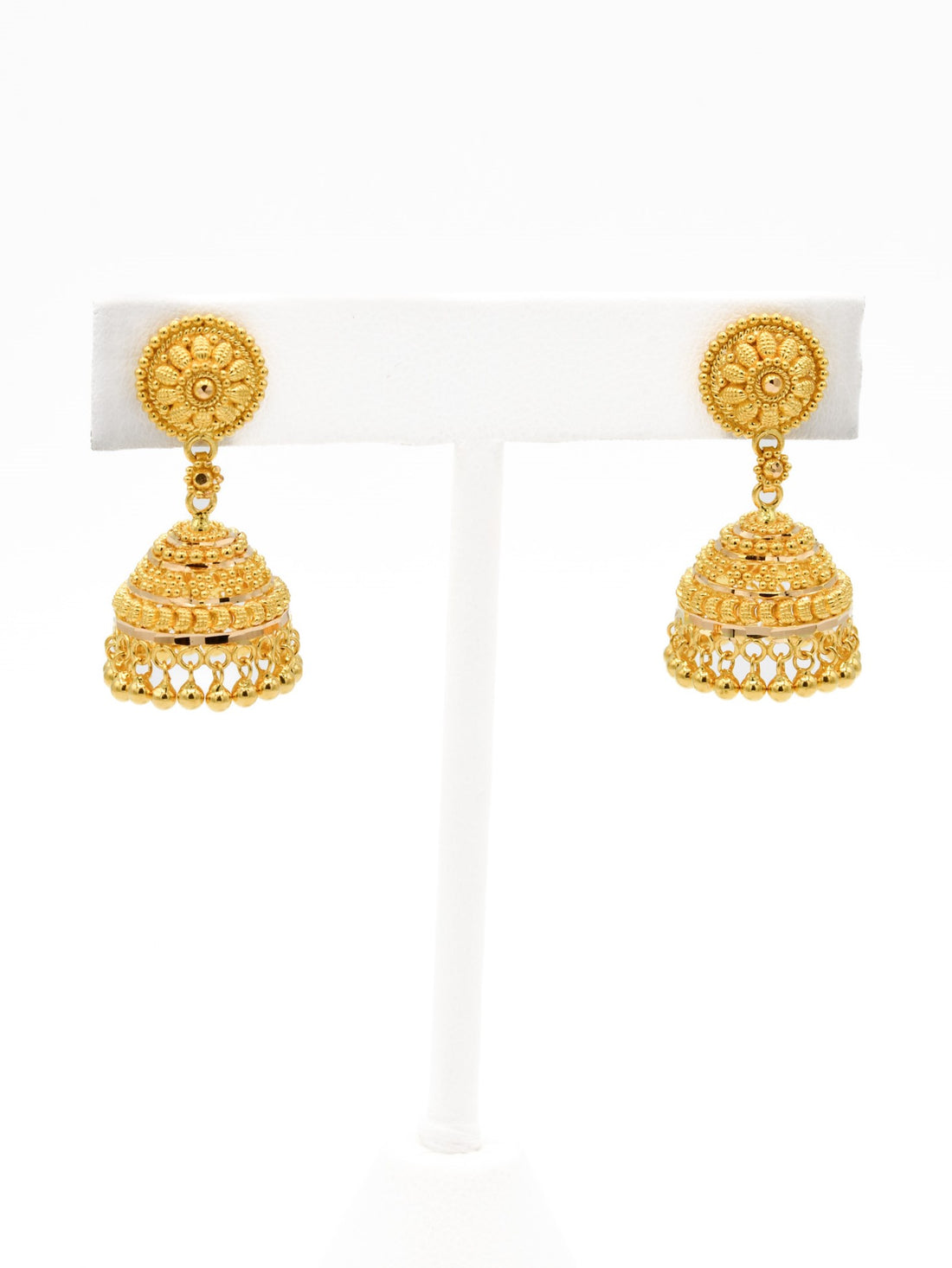 22ct Gold Jhumki Earrings - Roop Darshan