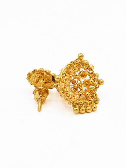 22ct Gold Jhumki Earrings - Roop Darshan