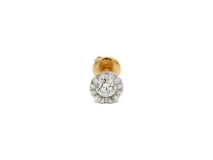 18ct Gold 0.77ct Diamond Stud Earrings - Roop Darshan