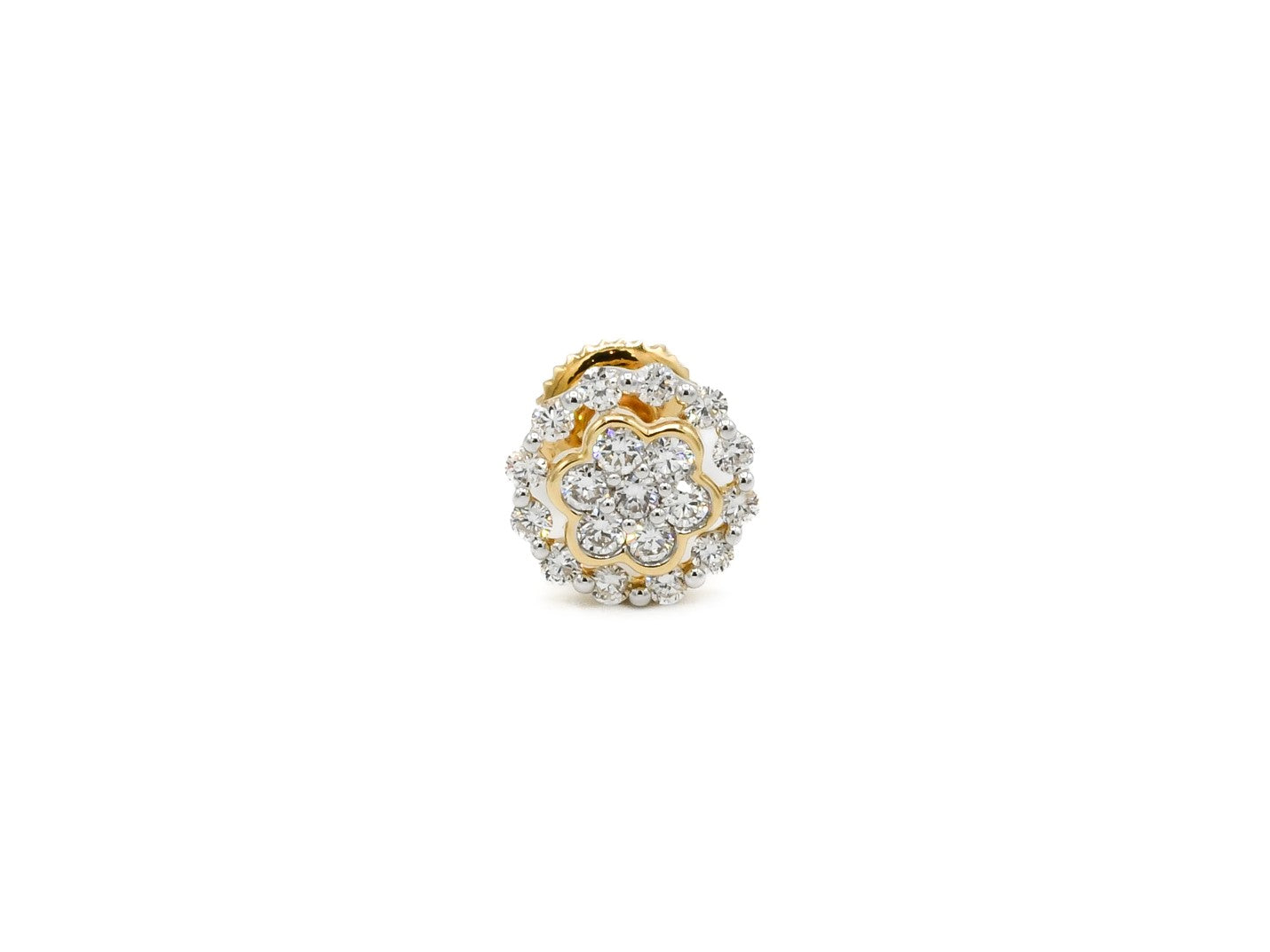 18ct Gold 0.58ct Diamond Stud Earrings - Roop Darshan