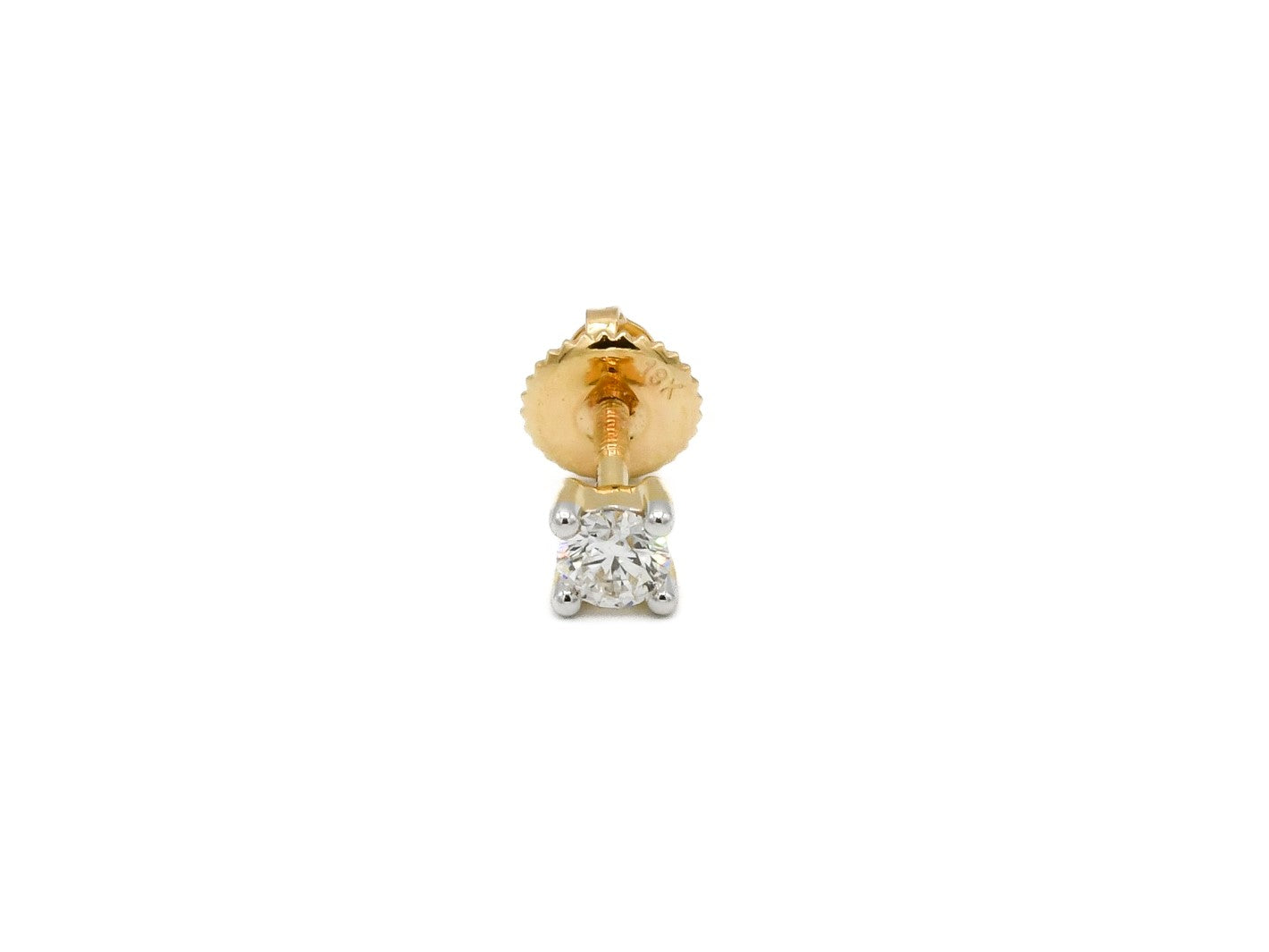 18ct Gold 0.37ct Diamond Stud Earrings - Roop Darshan