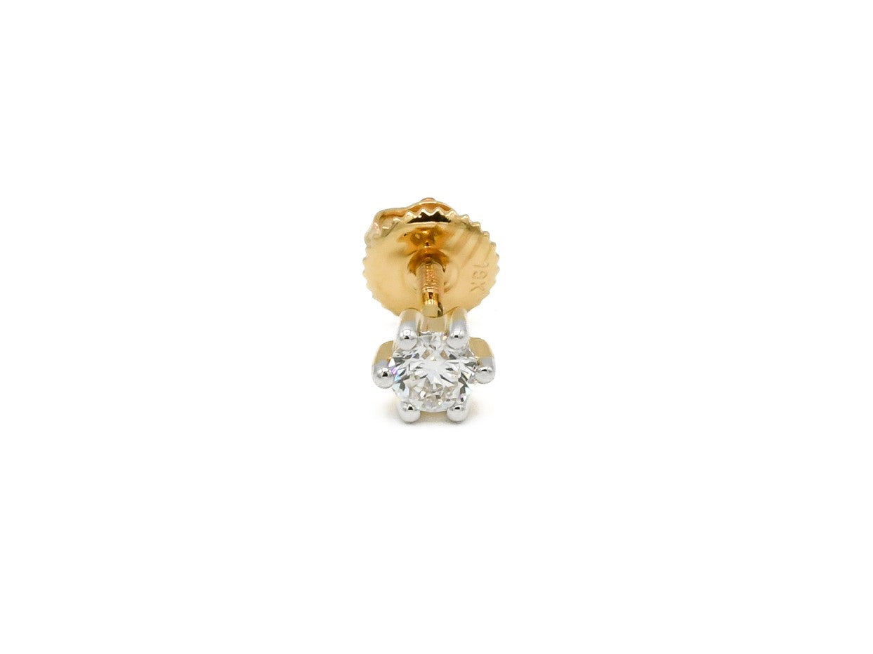 18ct Gold 0.67ct Diamond Stud Earrings - Roop Darshan
